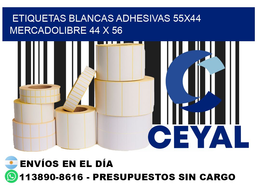 etiquetas blancas adhesivas 55x44 mercadolibre 44 x 56