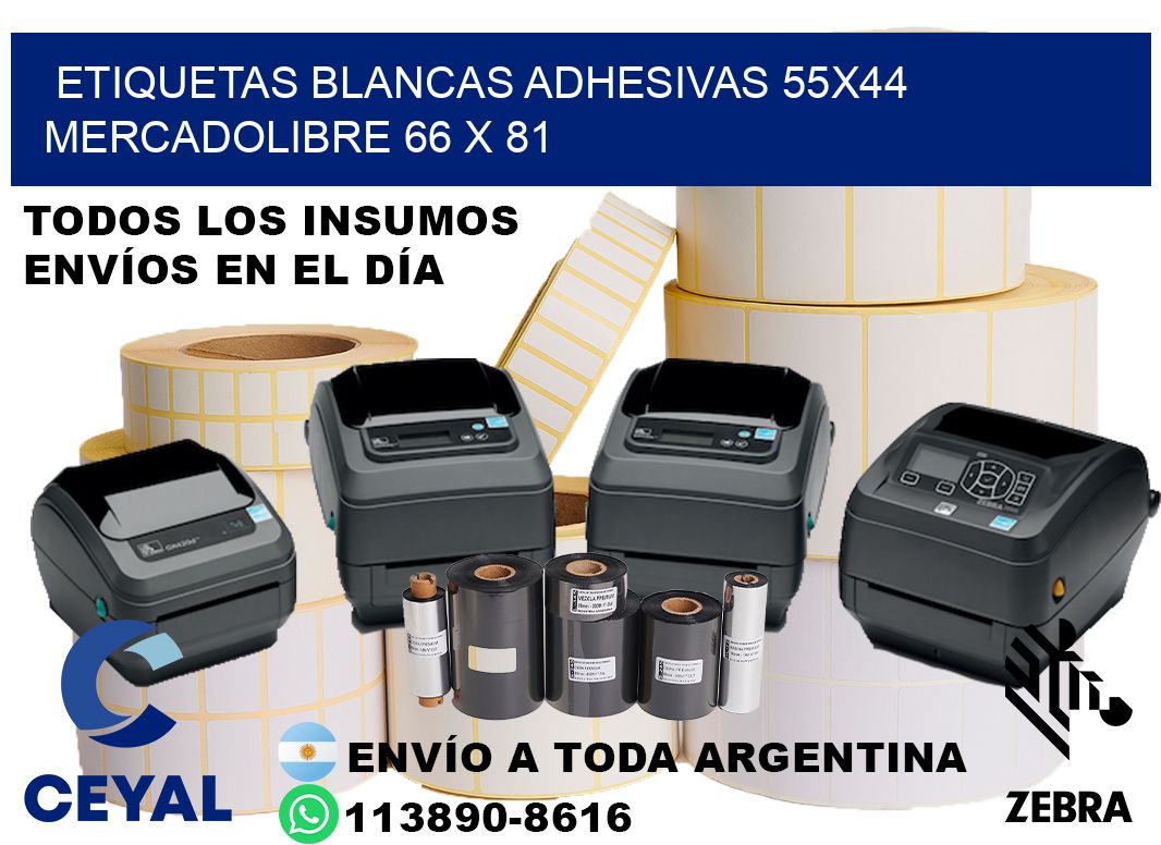 etiquetas blancas adhesivas 55x44 mercadolibre 66 x 81