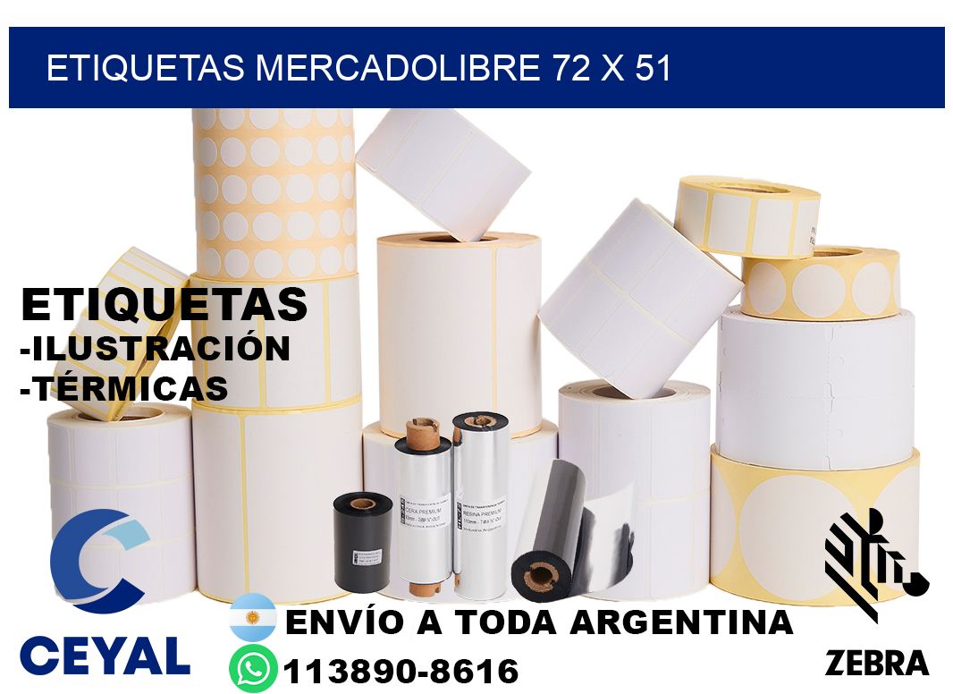 etiquetas mercadolibre 72 x 51