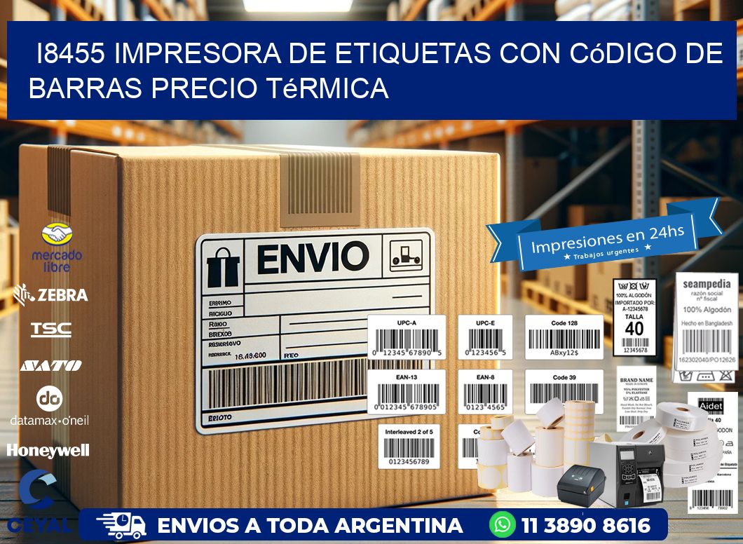 i8455 impresora de etiquetas con código de barras precio térmica