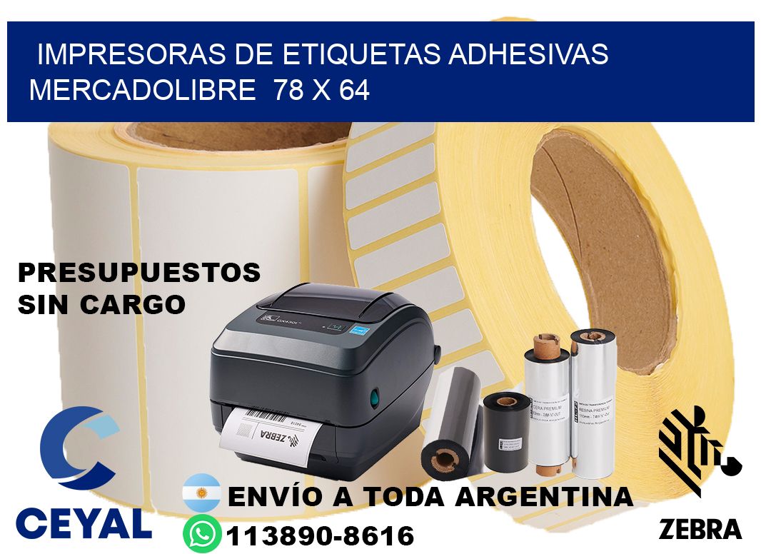 impresoras de etiquetas adhesivas mercadolibre  78 x 64