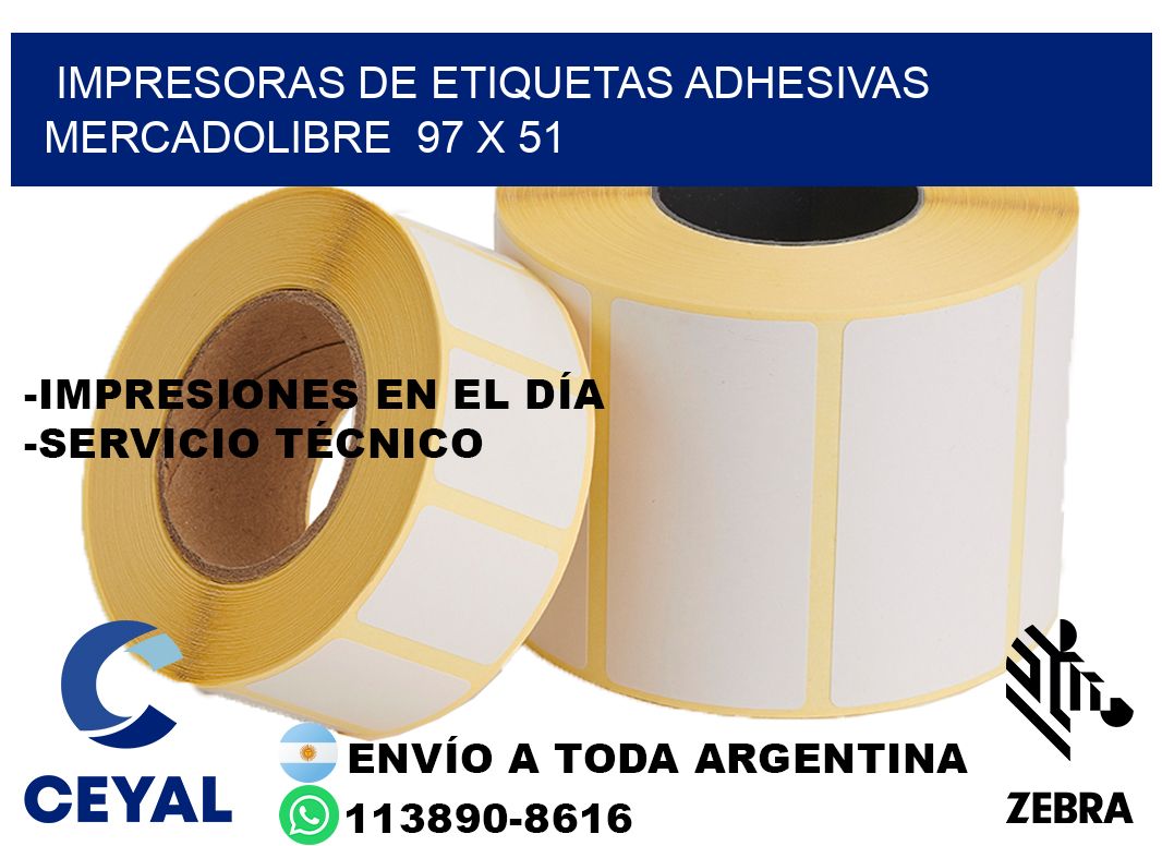 impresoras de etiquetas adhesivas mercadolibre  97 x 51