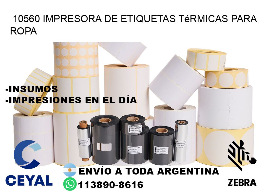 10560 impresora de etiquetas térmicas para ropa