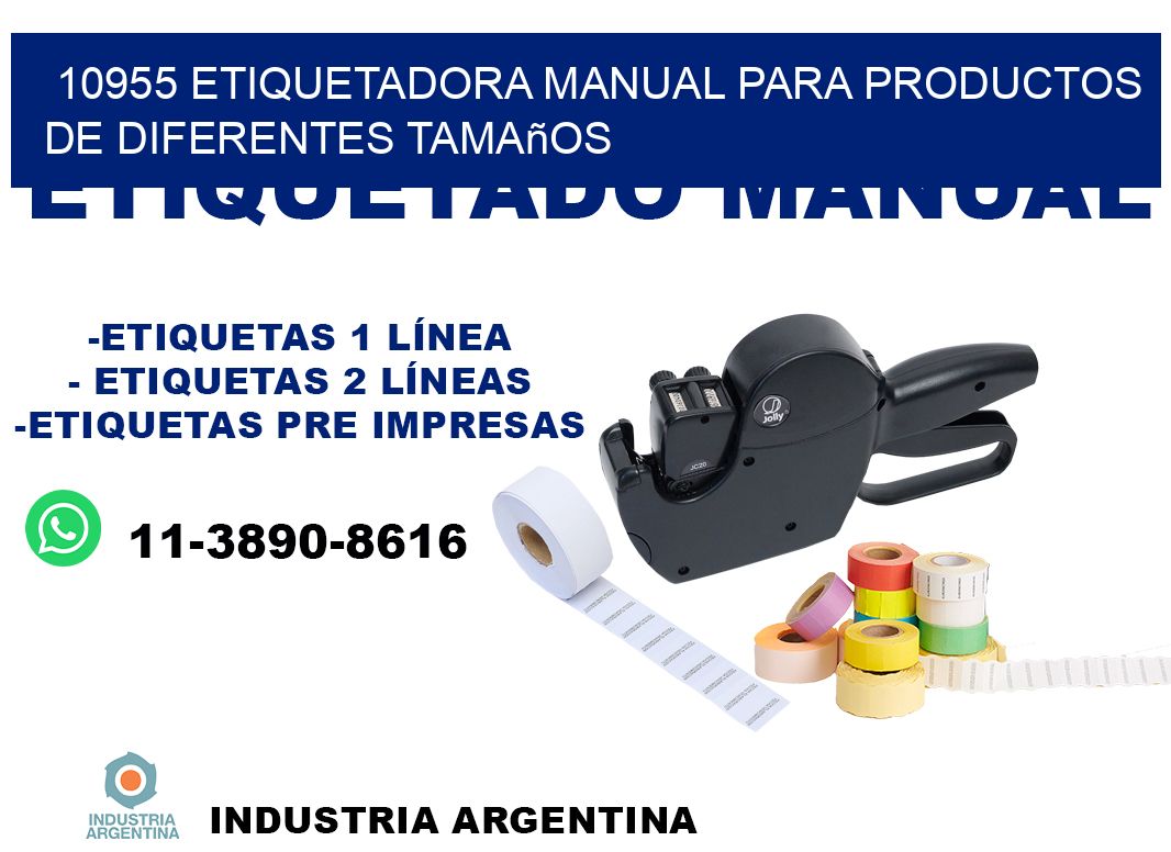 10955 etiquetadora manual para productos de diferentes tamaños