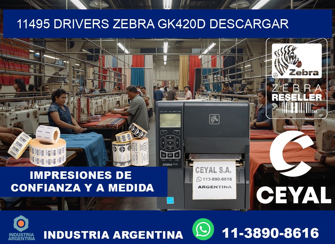 11495 drivers zebra gk420d descargar