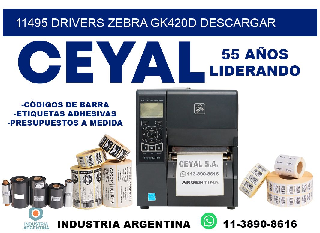 11495 drivers zebra gk420d descargar