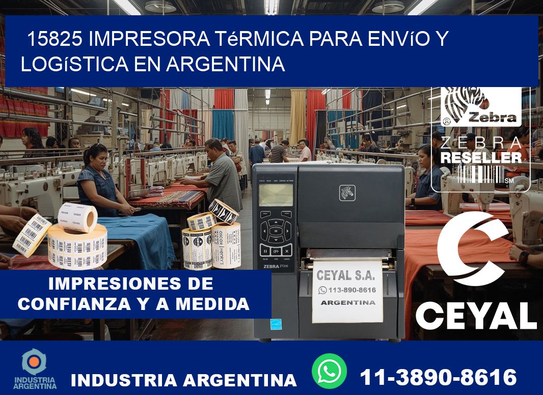 15825 impresora térmica para envío y logística en Argentina