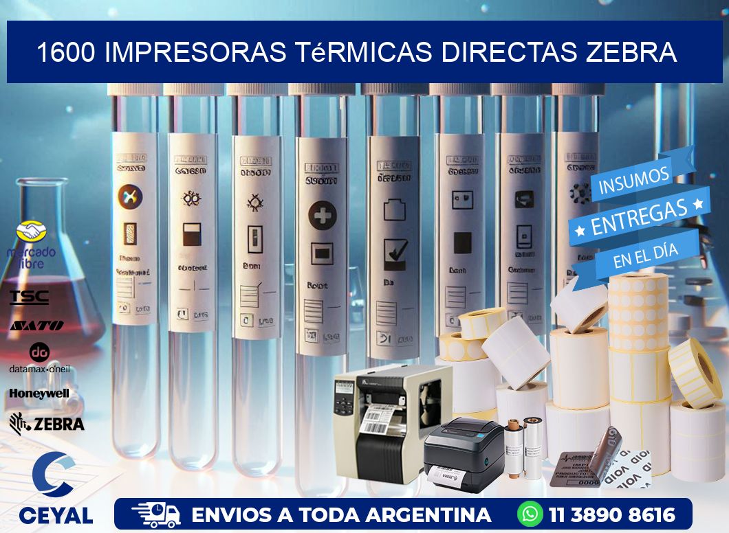 1600 impresoras térmicas directas zebra