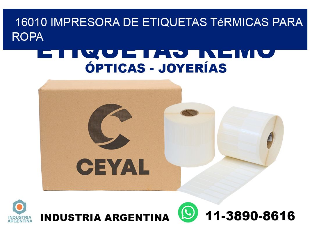 16010 impresora de etiquetas térmicas para ropa