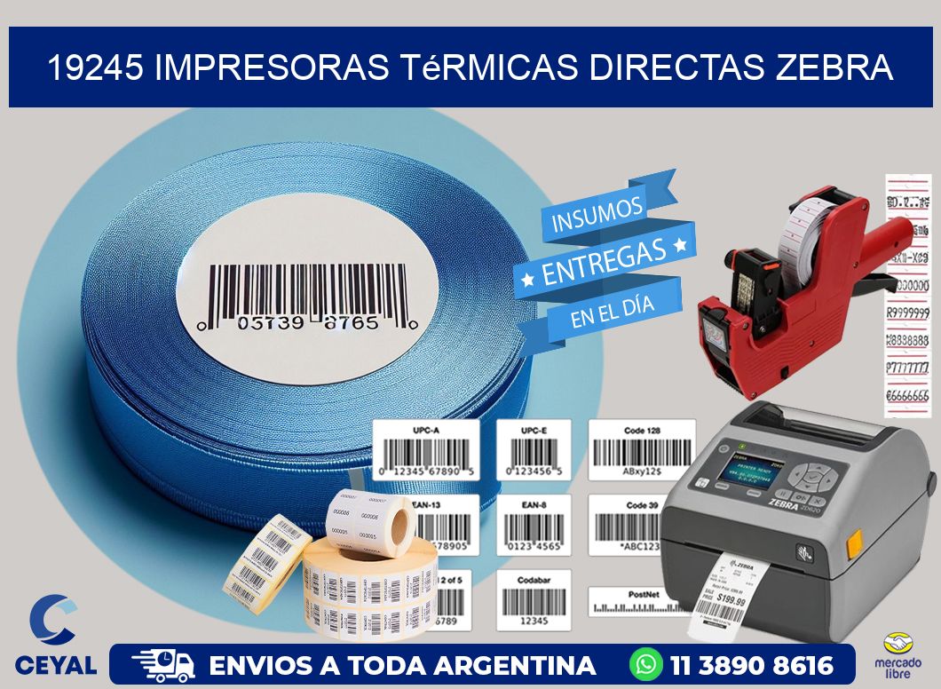 19245 impresoras térmicas directas zebra