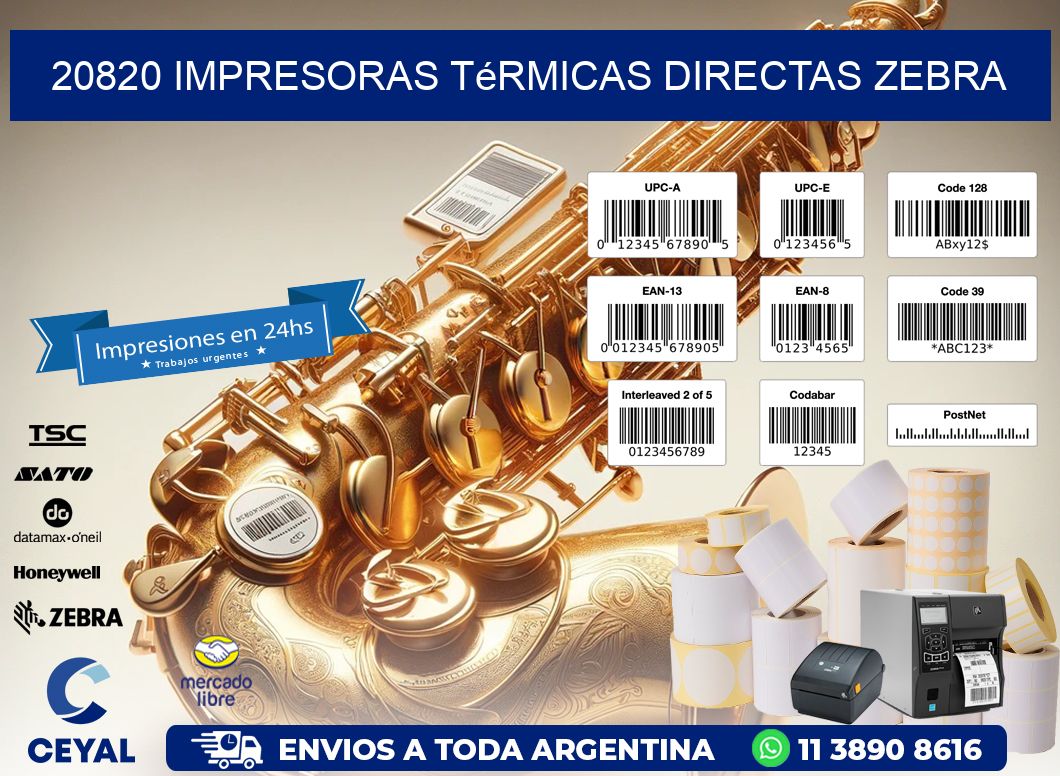 20820 impresoras térmicas directas zebra