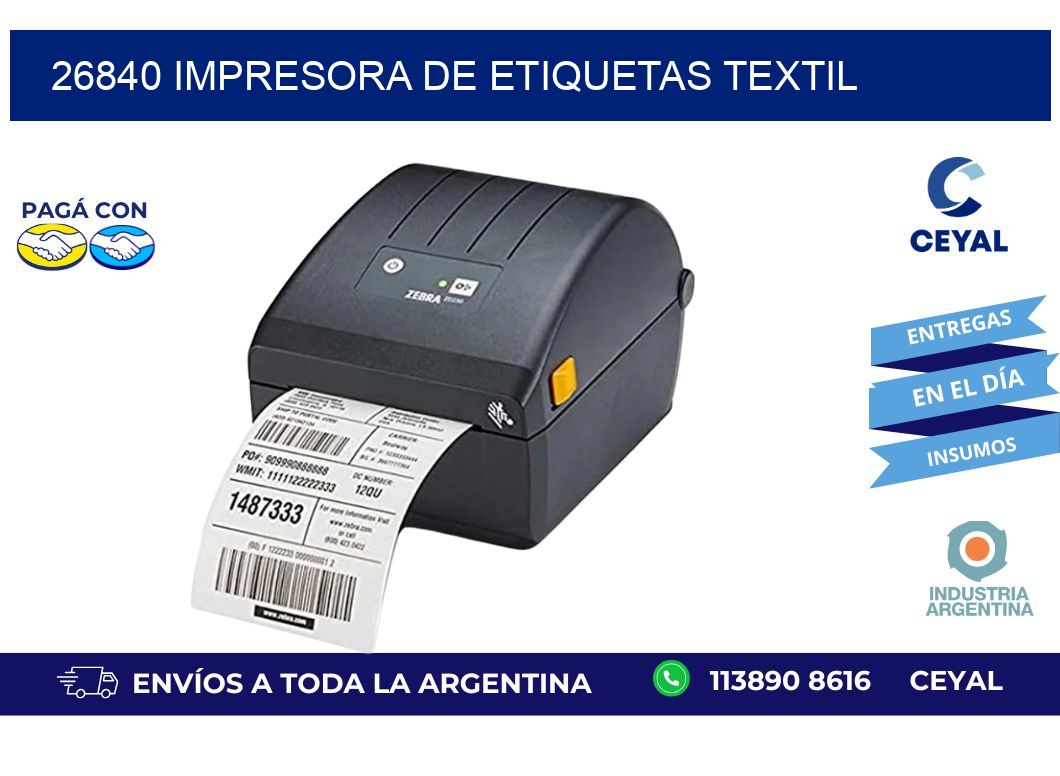 26840 Impresora de etiquetas textil
