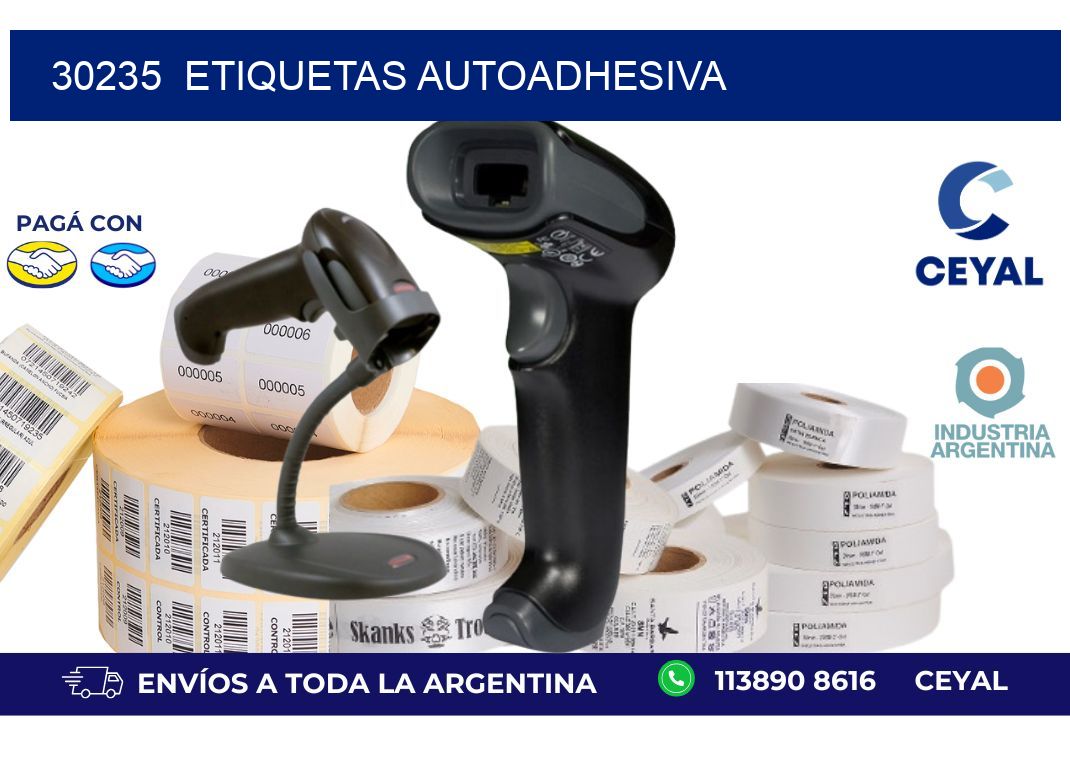 30235  etiquetas autoadhesiva