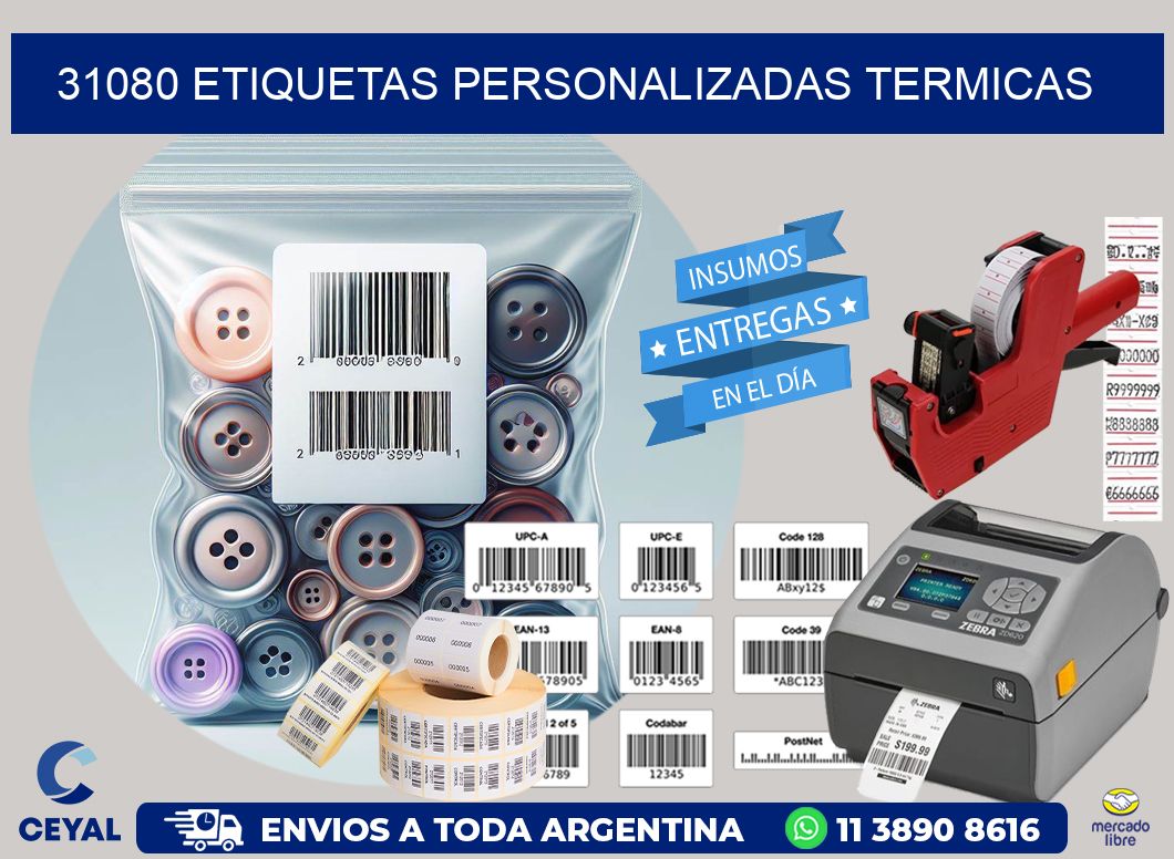 31080 Etiquetas personalizadas termicas