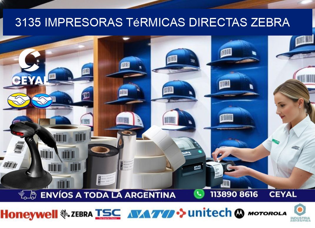 3135 impresoras térmicas directas zebra