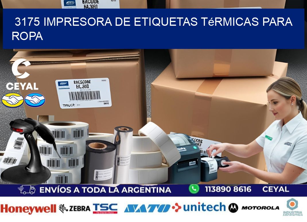 3175 impresora de etiquetas térmicas para ropa