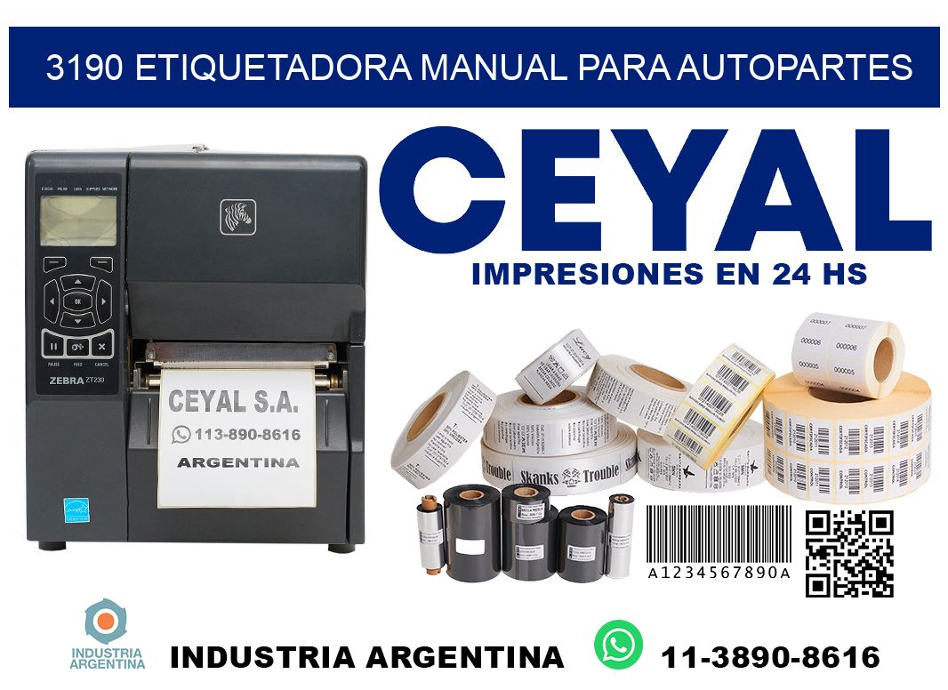 3190 etiquetadora manual para autopartes