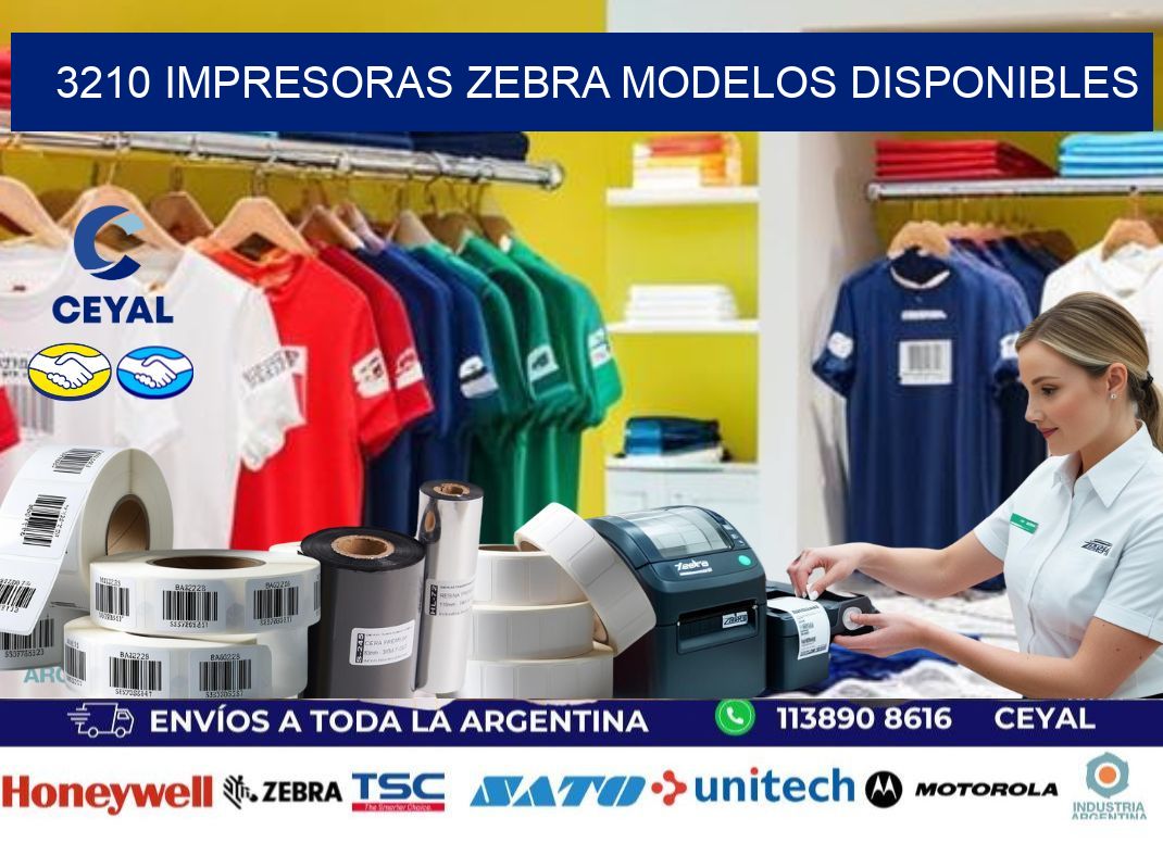 3210 impresoras zebra modelos disponibles