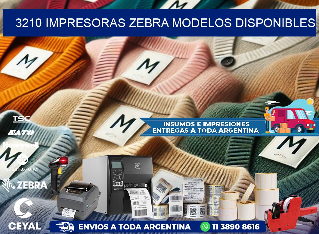 3210 impresoras zebra modelos disponibles