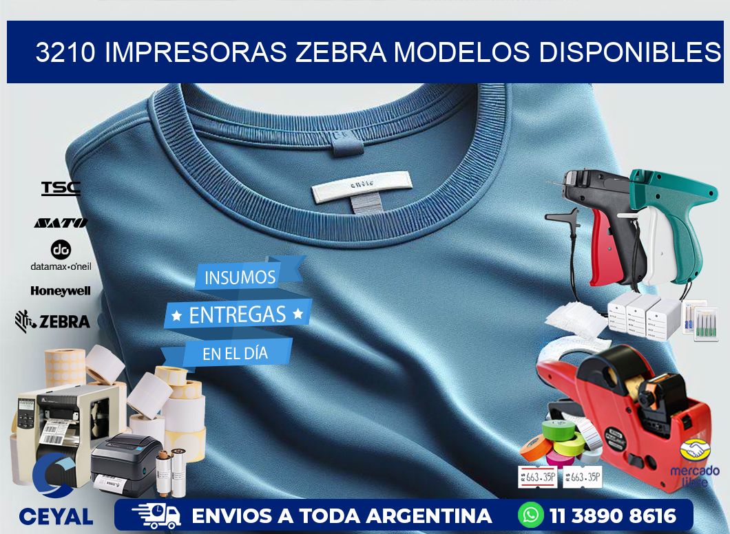 3210 impresoras zebra modelos disponibles