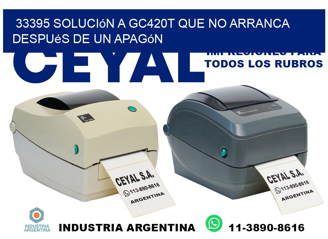 33395 solución a gc420t que no arranca después de un apagón