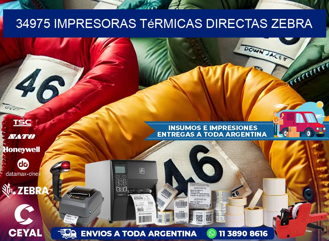 34975 impresoras térmicas directas zebra