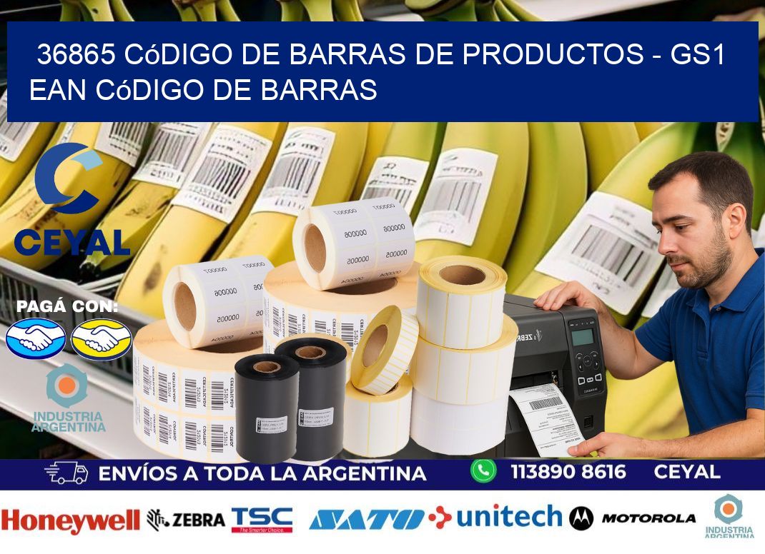 36865 Código de Barras de productos - GS1 ean Código de Barras