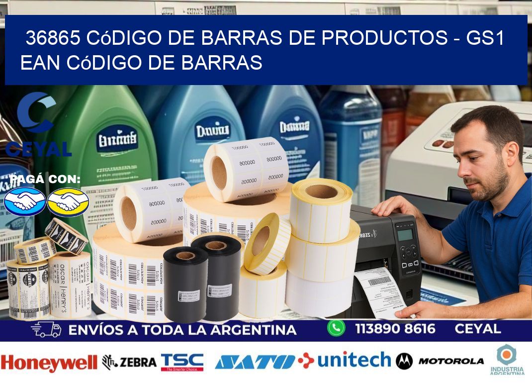 36865 Código de Barras de productos – GS1 ean Código de Barras