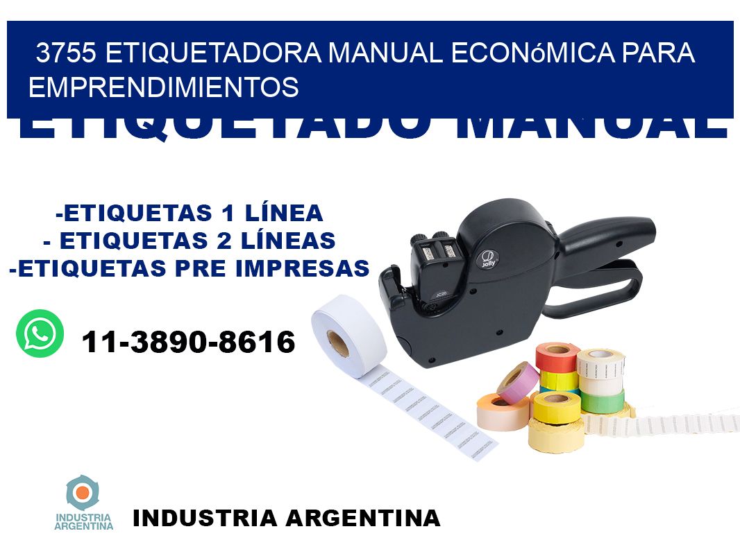 3755 etiquetadora manual económica para emprendimientos