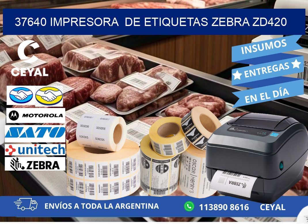 37640 impresora  de etiquetas Zebra ZD420