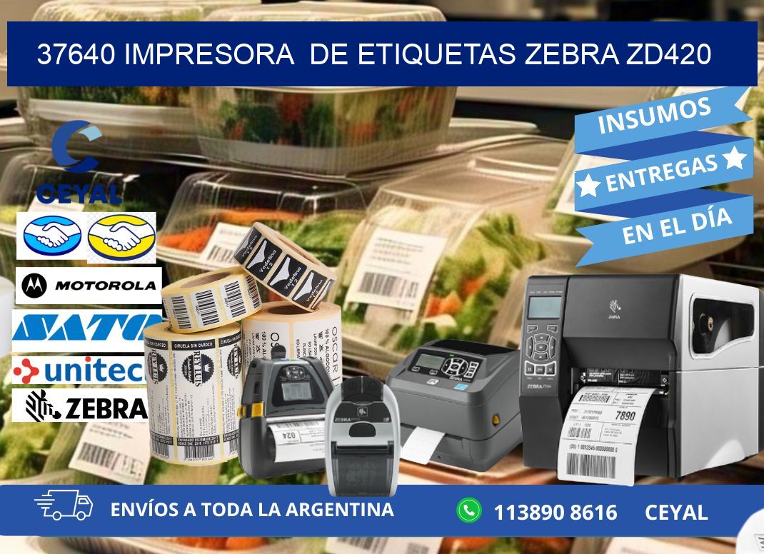 37640 impresora  de etiquetas Zebra ZD420