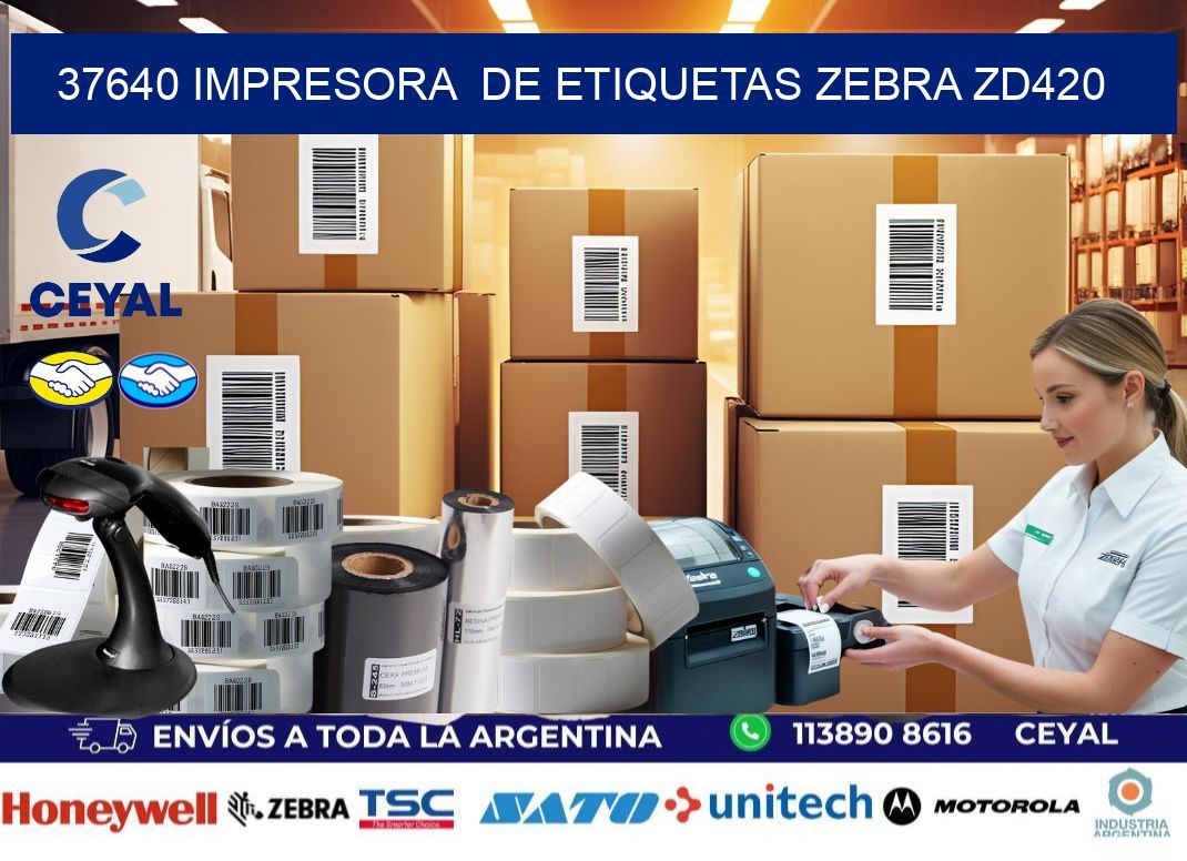37640 impresora  de etiquetas Zebra ZD420