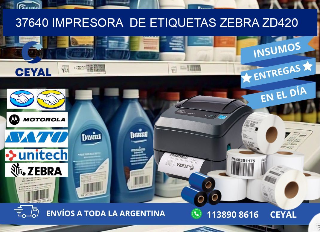 37640 impresora  de etiquetas Zebra ZD420