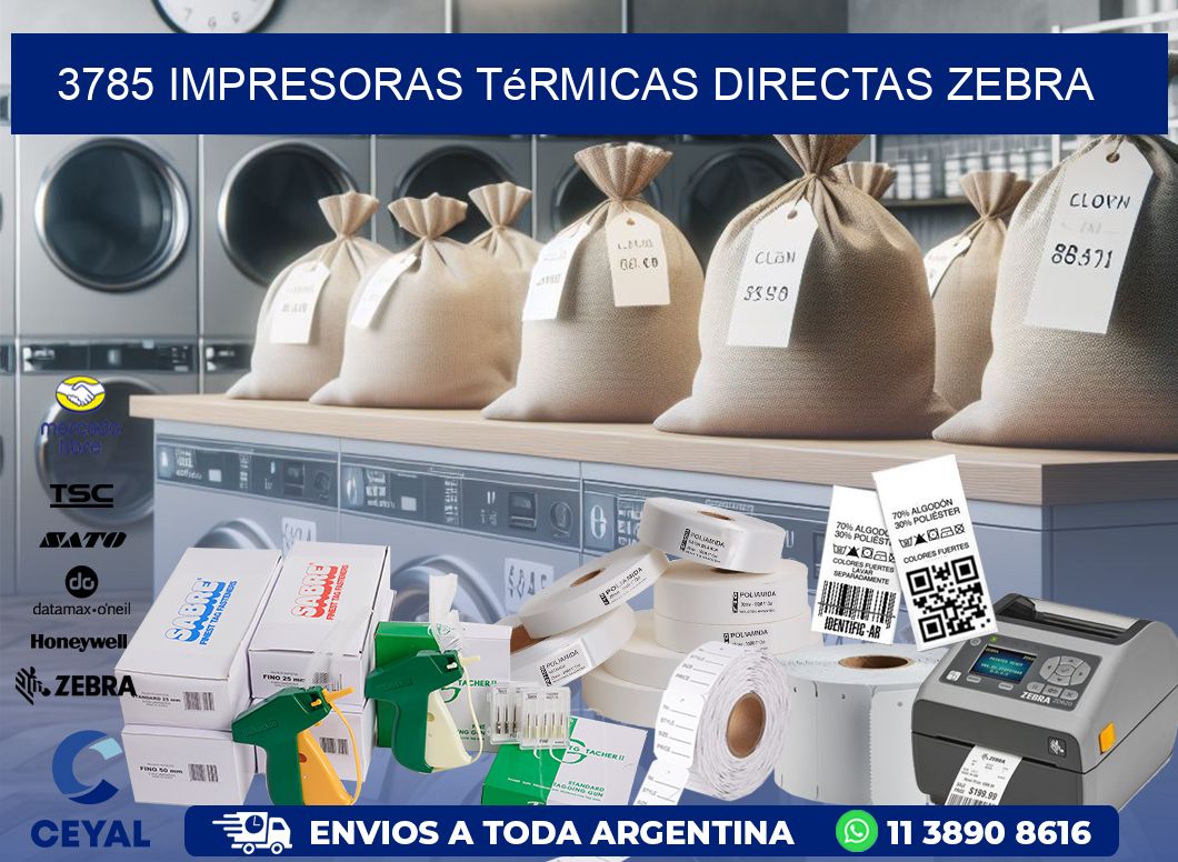 3785 impresoras térmicas directas zebra
