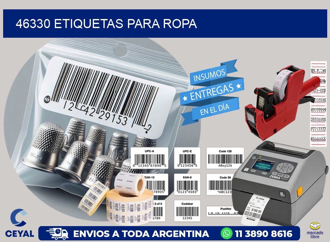 46330 etiquetas para ropa