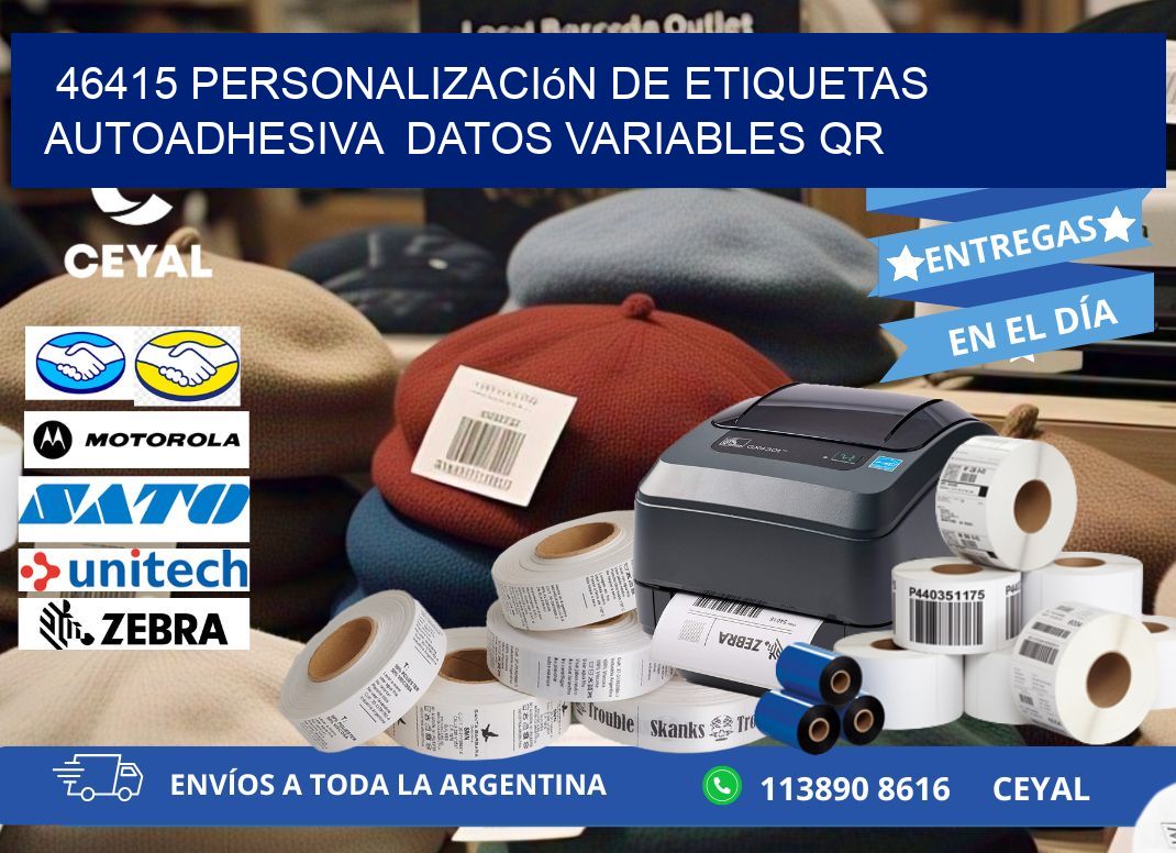46415 Personalización de etiquetas autoadhesiva  datos variables QR