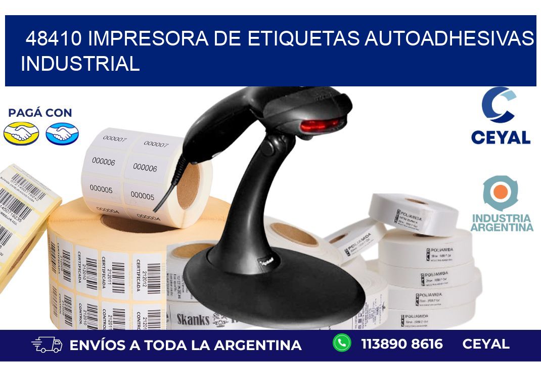 48410 Impresora de etiquetas autoadhesivas industrial