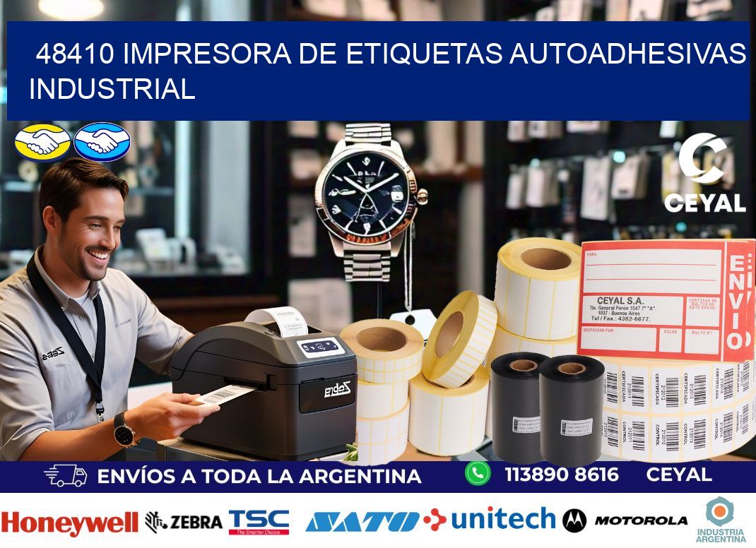 48410 Impresora de etiquetas autoadhesivas industrial