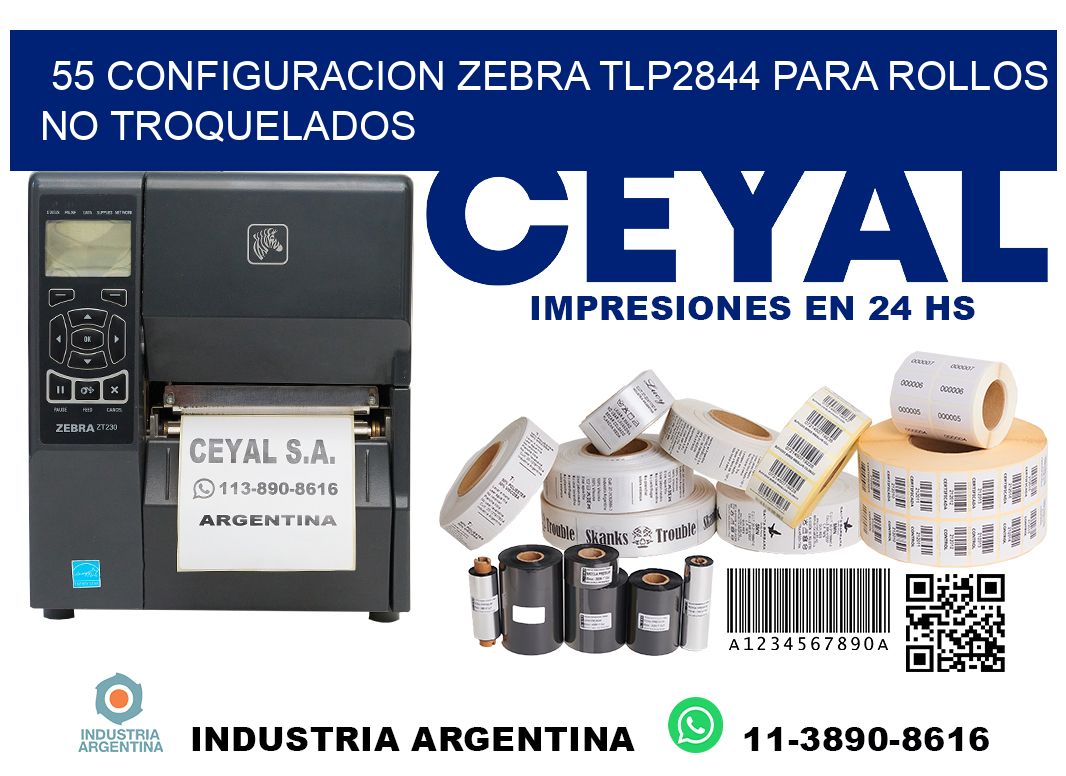 55 configuracion zebra tlp2844 para rollos no troquelados