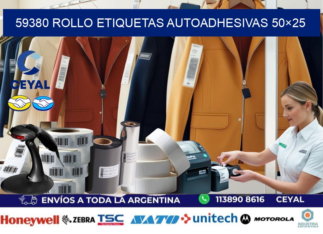 59380 Rollo Etiquetas autoadhesivas 50×25