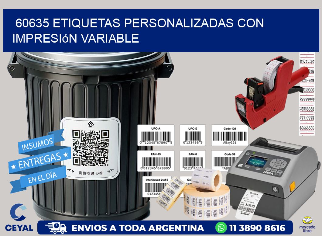 60635 etiquetas personalizadas con impresión variable