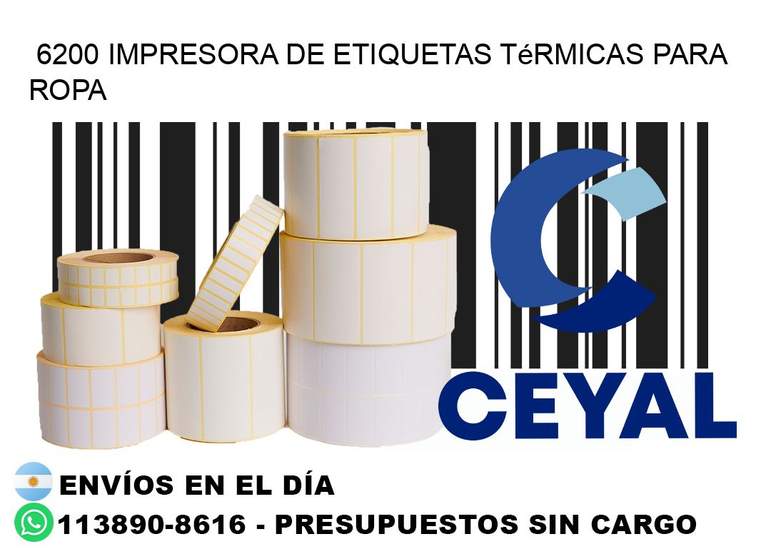 6200 impresora de etiquetas térmicas para ropa