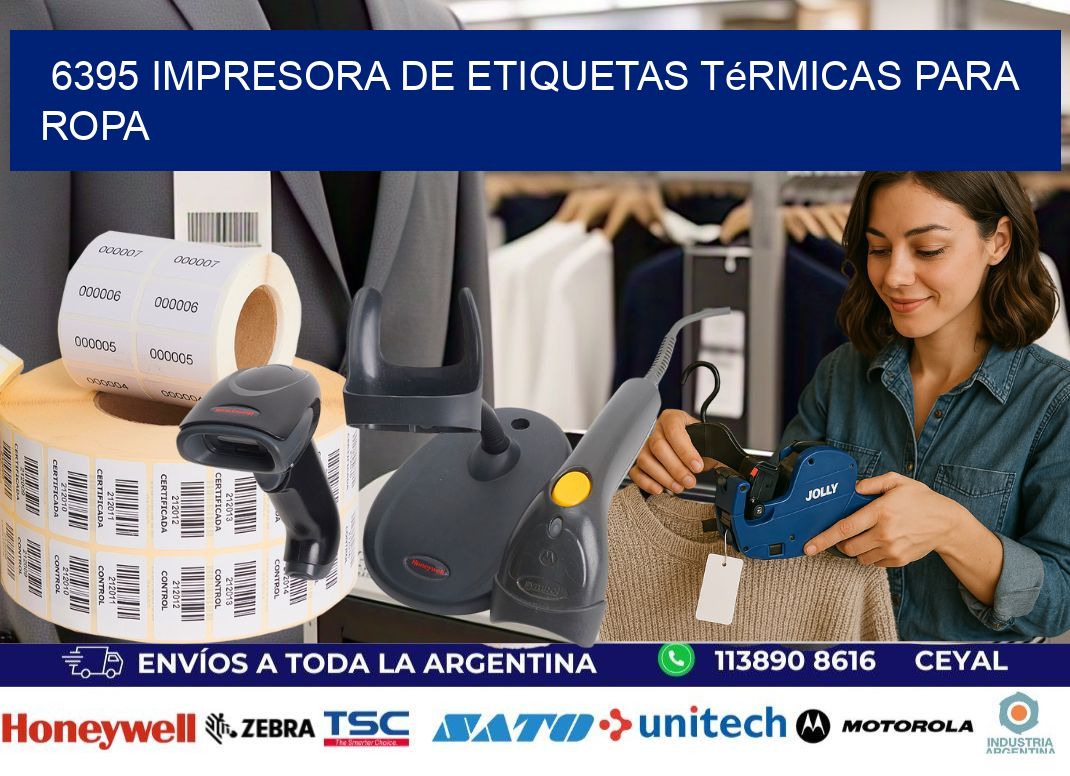 6395 impresora de etiquetas térmicas para ropa