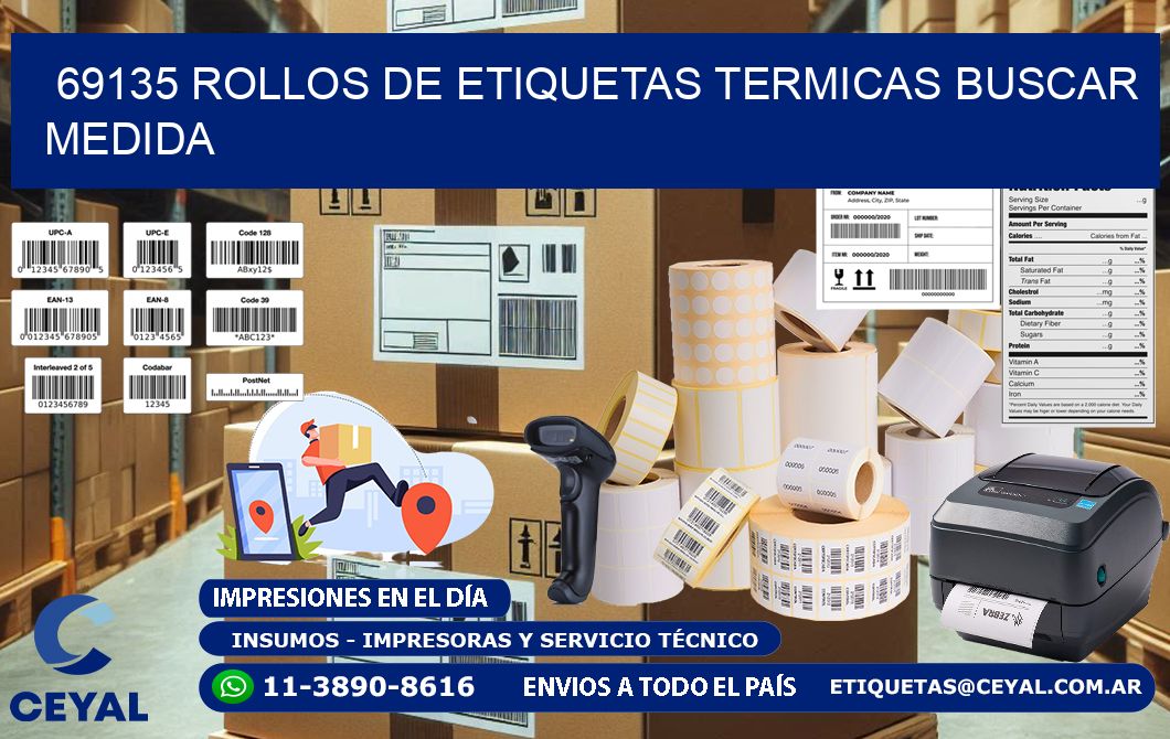69135 rollos de etiquetas termicas buscar medida
