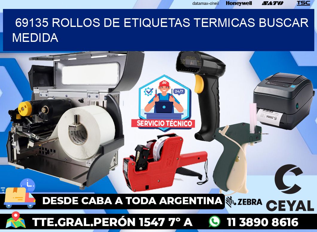 69135 rollos de etiquetas termicas buscar medida