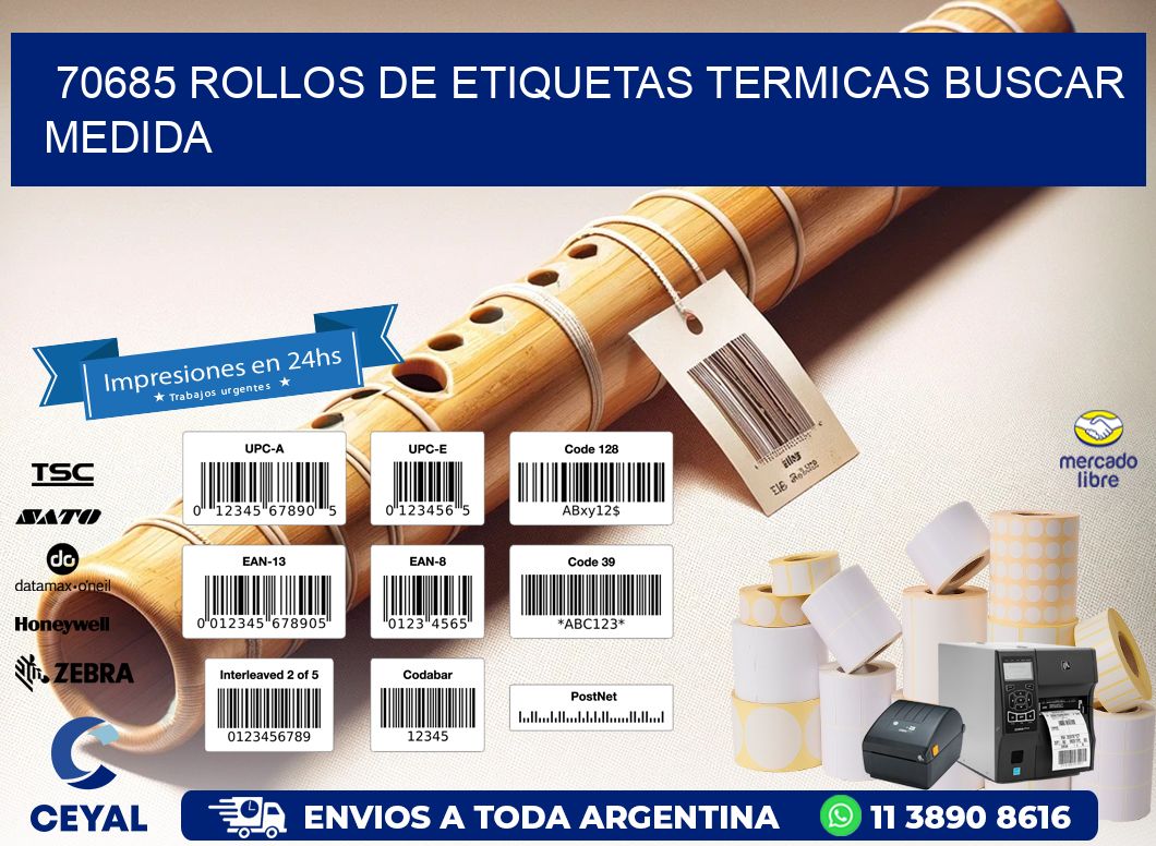 70685 rollos de etiquetas termicas buscar medida