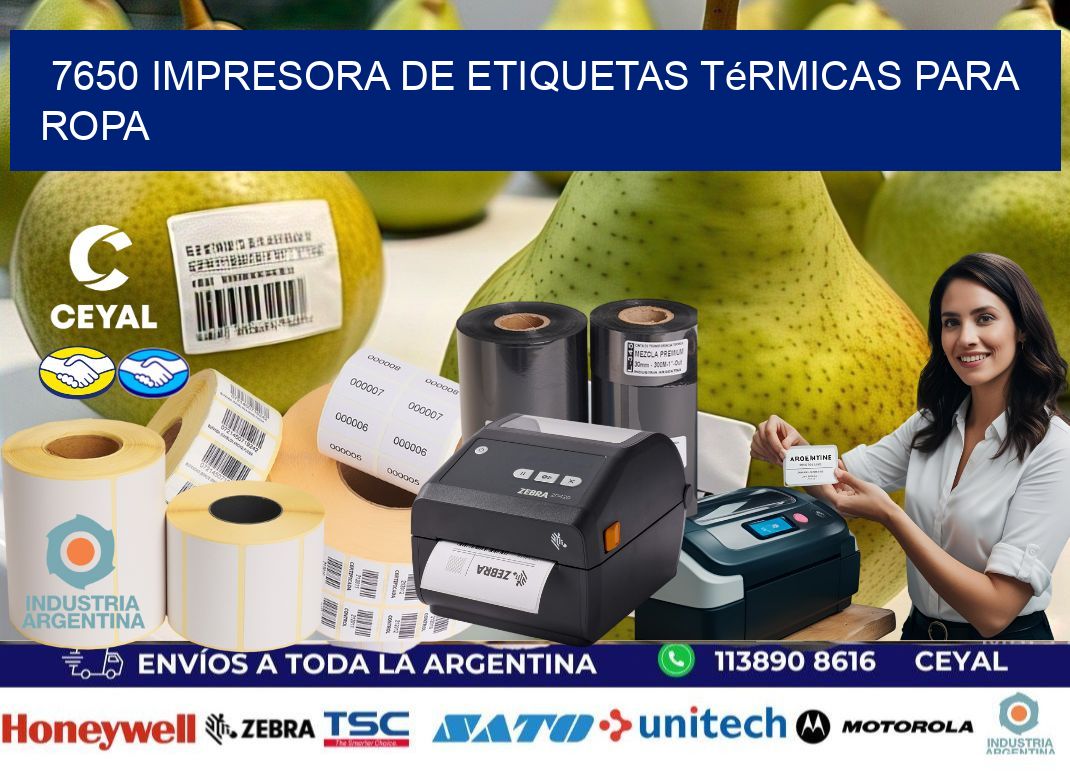 7650 impresora de etiquetas térmicas para ropa