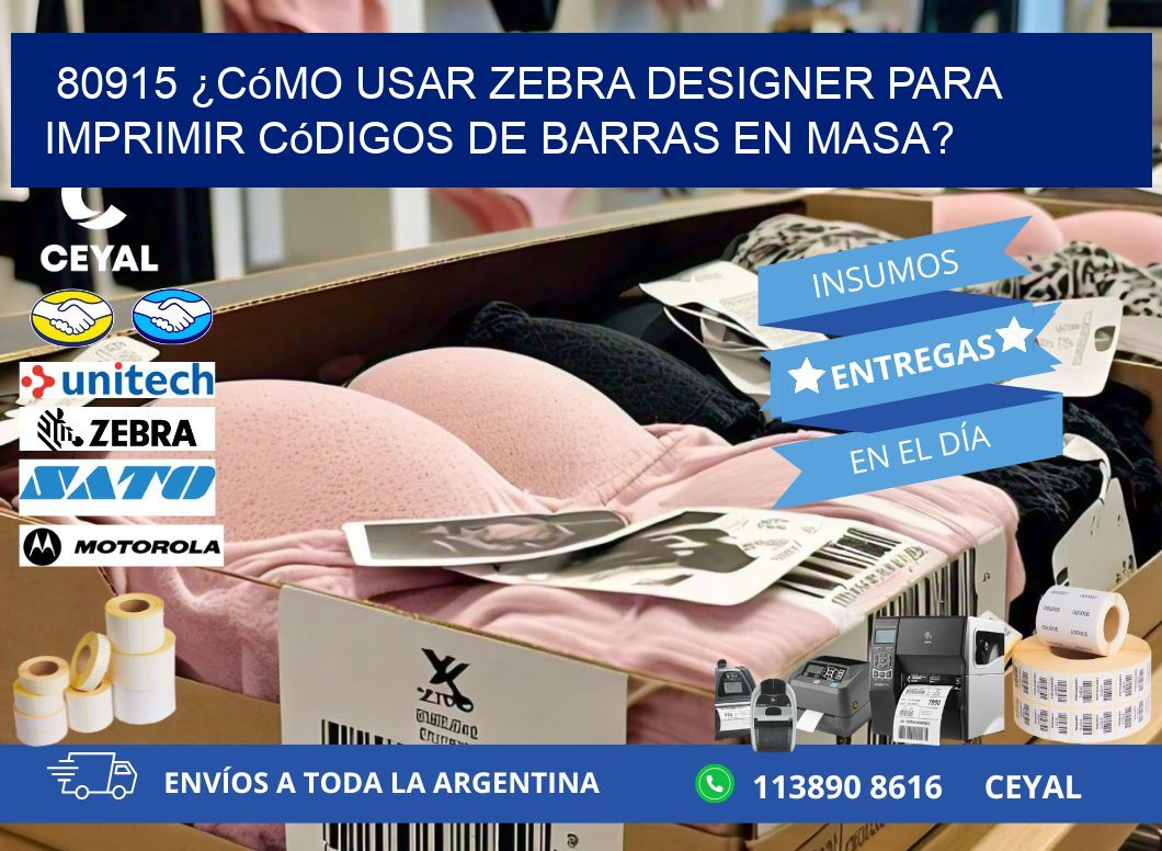 80915 ¿Cómo usar Zebra Designer para imprimir códigos de barras en masa?