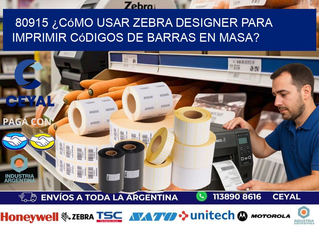 80915 ¿Cómo usar Zebra Designer para imprimir códigos de barras en masa?