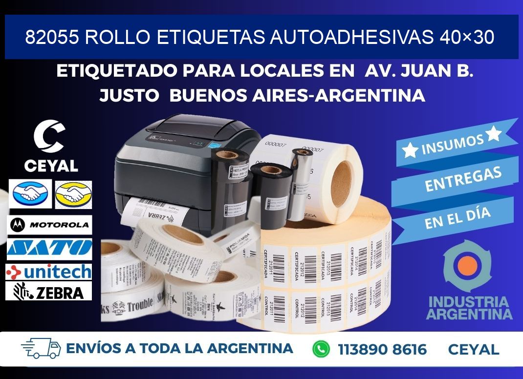 82055 Rollo Etiquetas autoadhesivas 40×30